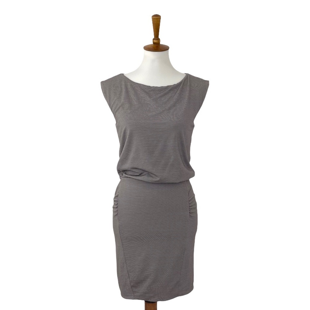 Athleta Micro Stripe Sleeveless Mini Brown Sz XSP